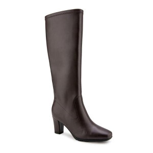 yz GA\[Y fB[X u[cECu[c V[Y Aerosoles Chai Stretch Women's Knee-High Boots Java Stretch Pu