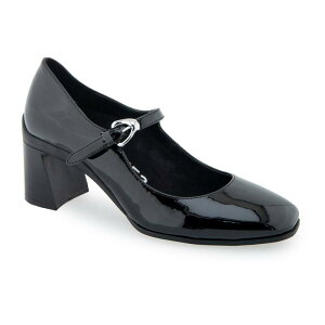 �G�A���\�[���Y ���f�B�[�X �V���[�Y �p���v�X �q�[�� Aerosoles Cali Women's Mary Jane Heels Black Patent Faux Leat �u���b�N
