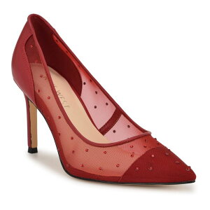 yz iCEFXg fB[X pvX V[Y Nine West Exxtra Women's Pointy Toe Slip-On Dress Pumps Red Mesh