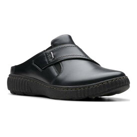 クラークス レディース シューズ サンダル レザー Clarks Caroline Bay Women's Leather Slip-On Shoes Black ブラック