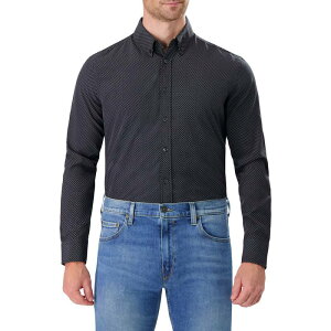 ���|�[�g�R���N�V���� �����Y �g�b�v�X T�V���c Men's Report Collection 4-Way Performance Dresshirt Black Geo �u���b�N