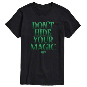 �A�j���L�����N�^�[ �����Y �g�b�v�X T�V���c �O���t�B�b�N Licensed Character Men's Wickedon't Hide Your Magic Graphic Tee Black �u���b�N