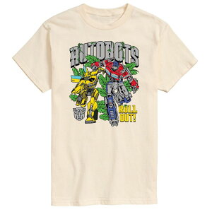 �A�j���L�����N�^�[ �����Y �g�b�v�X T�V���c �O���t�B�b�N Licensed Character Men's Transformers Autobots Roll Out Graphic Tee Beige �x�[�W��