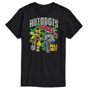 �A�j���L�����N�^�[ �����Y �g�b�v�X T�V���c �O���t�B�b�N Licensed Character Men's Transformers Autobots Roll Out Graphic Tee Black �u���b�N