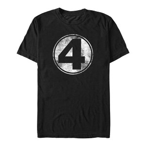 �}�[�x�� �����Y �g�b�v�X T�V���c �g�[�� ���S �O���t�B�b�N Big & Tall Marvel Fantastic Four Distressed Logo Graphic Tee Black �u���b�N