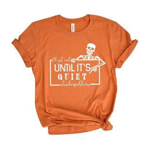 yz Simply Sage Market fB[X TVc gbvX Wait Until It's Quiet Short Sleeve Graphic Tee Orange