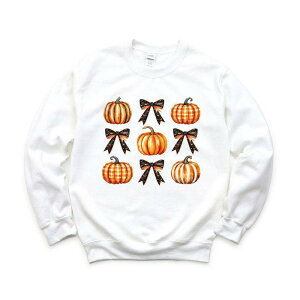 Simply Sage Market ���f�B�[�X �g�b�v�X T�V���c �X�E�F�b�g Simply Sage Market Coquette Pumpkin Chart Sweatshirt White �z���C�g