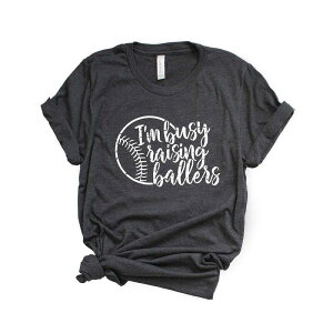 Simply Sage Market ���f�B�[�X �g�b�v�X T�V���c �O���t�B�b�N Simply Sage Market I'm Busy Raising Ballershort Sleeve Graphic Tee Charcoal �`���R�[��