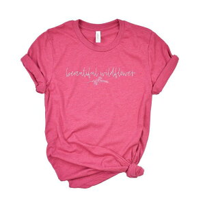 Simply Sage Market ���f�B�[�X �g�b�v�X T�V���c �O���t�B�b�N Simply Sage Market Beautiful Wildflower Short Sleeve Graphic Tee Raspberry