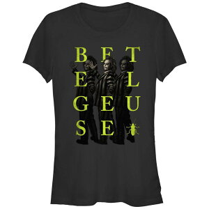 �A�j���L�����N�^�[ ���f�B�[�X �g�b�v�X T�V���c �O���t�B�b�N Licensed Character Juniors' Beetlejuice 2 Betelgeuse Poster Fitted Graphic Tee Black �u���b�N