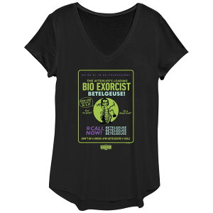 �A�j���L�����N�^�[ ���f�B�[�X �g�b�v�X T�V���c �O���t�B�b�N Licensed Character Women's Beetlejuice 2 Betelgeuse The Leading Bio Exorcist Graphic Tee Black �u���b�N