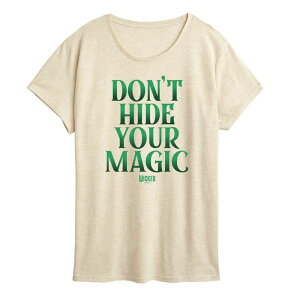 �A�j���L�����N�^�[ ���f�B�[�X �g�b�v�X T�V���c �O���t�B�b�N Licensed Character Women's Wickedon't Hide Your Magic Graphic Tee Birch