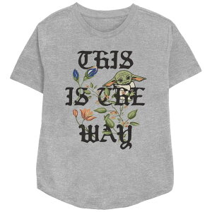 �X�^�[ �E�H�[�Y ���f�B�[�X �g�b�v�X T�V���c �����b�N�X�t�B�b�g �O���t�B�b�N Women'star Wars The Mandalorian Grogu This The Way Relaxed Fit Graphic Tee Athletic Heather �w�U�[