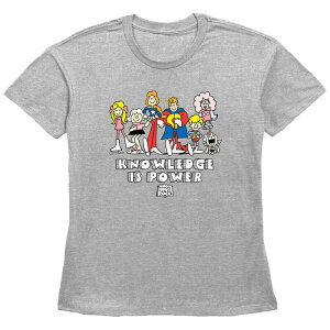 �f�B�Y�j�[ ���f�B�[�X �g�b�v�X T�V���c �O���t�B�b�N Disney'schoolhouse Rock! Knowledge Is Power Group Women's Graphic Tee Heather Gray �O���[