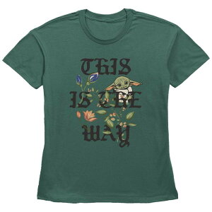 �X�^�[ �E�H�[�Y ���f�B�[�X �g�b�v�X T�V���c �O���t�B�b�N Women'star Wars The Mandalorian Grogu This The Way Graphic Tee Pine