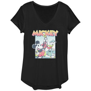 yz fBYj[ fB[X TVc gbvX Disney's Mickey Mouse And Friends Classic Photo Women's Graphic Tee Black