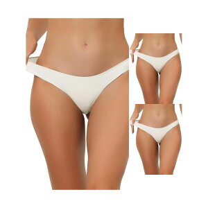 yz AO P[ fB[X pc A_[EFA 3 Packs Underwear For Women Low-waisted Contract Color Bikini Sporty Sweat-absorbing Thongs White