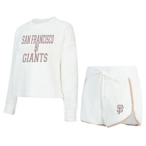 �A���u�����f�b�h ���f�B�[�X �A���_�[�E�F�A �i�C�g�E�F�A T�V���c Unbranded Women's Conceptsport White San Francisco Giants Painter Sherpa Long Sleeve T-Shirt & Short Set Gnt White �z���C�g