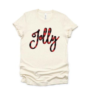 Simply Sage Market ���f�B�[�X �g�b�v�X T�V���c �O���t�B�b�N Simply Sage Market Jolly Plaid Short Sleeve Graphic Tee Cream �N���[��