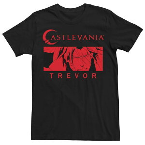 yz CZX LN^[ Y TVc gbvX Men's Netflix Castlevania Trevor Red Poster Tee Black