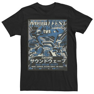 �A�j���L�����N�^�[ �����Y �g�b�v�X T�V���c �O���t�B�b�N Licensed Character Men's Transformers Metal Fest Graphic Tee Black �u���b�N