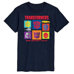 �A�j���L�����N�^�[ �����Y �g�b�v�X T�V���c �O���t�B�b�N Licensed Character Men's Transformers Character Grid Graphic Tee Navy �l�C�r�[