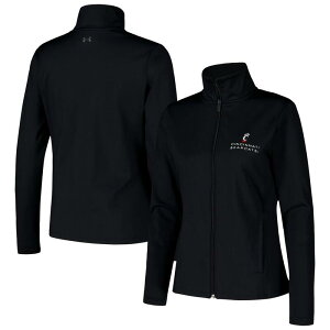 A_[A[}[ fB[X AE^[ WPbgEu] Women's Under Armour Black Cincinnati Bearcatsweat-Wicking Soft Motion Full-Zip Jacket Cin Black ubN