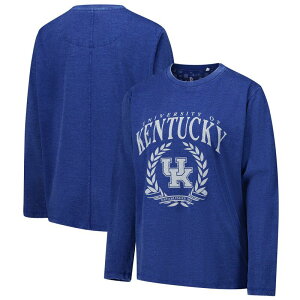 �v���X�{�b�N�X ���f�B�[�X �g�b�v�X T�V���c Women's Pressbox Royal Kentucky Wildcats Chandler Olive Leaf Arch Long Sleeve T-Shirt Ken Blue �u���[