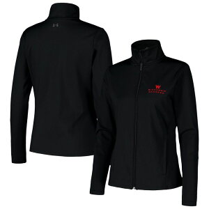 �A���_�[�A�[�}�[ ���f�B�[�X �A�E�^�[ �W���P�b�g�E�u���]�� Women's Under Armour Black Wisconsin Badgersweat-Wicking Soft Motion Full-Zip Jacket Wis Black �u���b�N