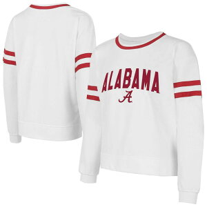 �A���u�����f�b�h ���f�B�[�X �g�b�v�X T�V���c �p�C�� Unbranded Women's Conceptsport White Alabama Crimson Tide Borough French Terry Arch Over Long Sleeve T-Shirt Ala White �z���C�g
