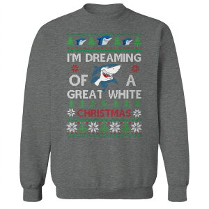 �A�j���L�����N�^�[ �����Y �g�b�v�X T�V���c �X�E�F�b�g �Z�[�^�[ �O���t�B�b�N Licensed Character Men's Dreaming White Christmasweater Graphic Sweatshirt Graphite Heather �O���t�@�C�g