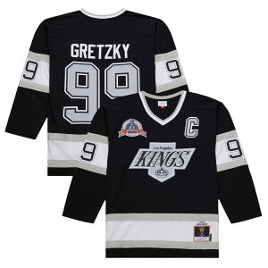 �~�b�`�F��&�l�X �����Y �g�b�v�X T�V���c �W���[�W�[ Mitchell & Ness Men's Wayne Gretzky Black Los Angeles Kings 1992-93 Power Play Jersey Kgs Black �u���b�N