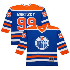 �~�b�`�F��&�l�X �����Y �g�b�v�X T�V���c �W���[�W�[ Mitchell & Ness Men's Wayne Gretzky Royal Edmonton Oilers 1979-80 Power Play Jersey Oil Blue �u���[