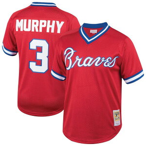 �~�b�`�F��&�l�X �����Y �g�b�v�X T�V���c ���b�V�� �W���[�W�[ Men's Mitchell & Ness Dale Murphy Red Atlanta Braves Cooperstown Collection Mesh Batting Practice Jersey Brv Red ���b�h