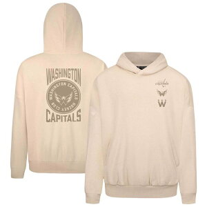 ���x���E�F�A �����Y �g�b�v�X T�V���c �L���b�v �p�[�J�[ Men's Levelwear Cream Washington Capitals Contact Stampullover Hoodie Cap Beige �x�[�W��