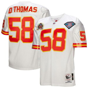 �~�b�`�F��&�l�X �����Y �g�b�v�X T�V���c �W���[�W�[ Men's Mitchell & Ness Derrick Thomas White Kansas City Chiefs 1994 Authentic Throwback Retired Player Jersey Chf White �z���C�g