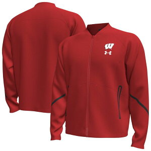 yz A_[A[}[ Y WPbgEu] AE^[ Men's Under Armour Red Wisconsin Badgers Unstoppable Full-Zip Bomber Jacket Wis Red