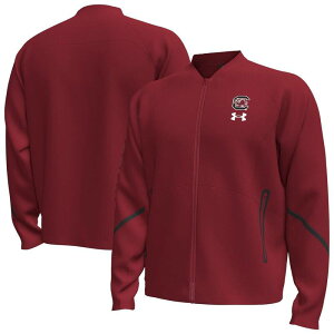 yz A_[A[}[ Y WPbgEu] AE^[ Men's Under Armour Garnet South Carolina Gamecocks Unstoppable Full-Zip Bomber Jacket Scr Red