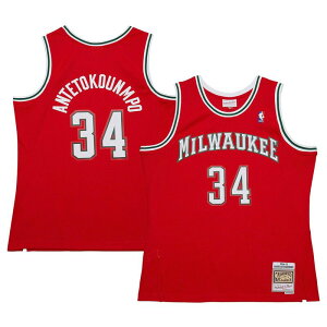 �~�b�`�F��&�l�X �����Y �g�b�v�X T�V���c �W���[�W�[ Men's Mitchell & Ness Giannis Antetokounmpo Red Milwaukee Bucks 2014/15 Hardwood Classicswingman Jersey Buk Red ���b�h