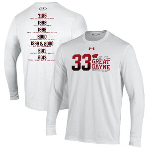 �A���_�[�A�[�}�[ �����Y �g�b�v�X T�V���c Men's Under Armouron Dayne White Wisconsin Badgerstats Long Sleeve T-Shirt Wis White �z���C�g