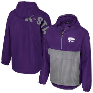 �R���V�A�� �����Y �g�b�v�X T�V���c �W���P�b�g Men's Colosseum Purple Kansastate Wildcats Reloaded Anorak Half-Zip Jacket Kst Purple �p�[�v��