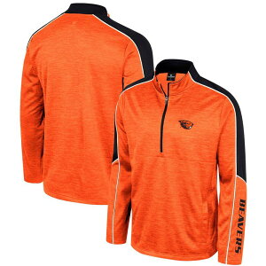 �R���V�A�� �����Y �g�b�v�X T�V���c �W���P�b�g Men's Colosseum Orange Oregon State Beavers Marled Half-Zip Jacket Ors Orange �I�����W