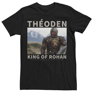 yz CZX LN^[ Y TVc gbvX Men's Lord Of The Rings King Of Rohan Poster Tee Black