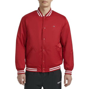 yz `sI Y WPbgEu] AE^[ Men's Champion Classic Varsity Bomber Jacket with Quilted Lining Chili Pepper
