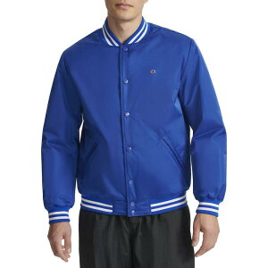 yz `sI Y WPbgEu] AE^[ Men's Champion Classic Varsity Bomber Jacket with Quilted Lining Surf The Web