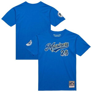 �~�b�`�F��&�l�X �����Y �g�b�v�X T�V���c Men's Mitchell & Ness Ken Griffey Jr. Royal Seattle Mariners Cooperstown Collection Player T-Shirt Mns Blue �u���[