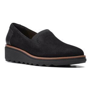 yz N[NX fB[X T_ V[Y Clarks Sharon Dolly Women's Suede Loafers Black Suede