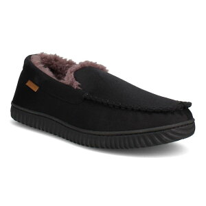 GfB[ oEA[ Y V[Y T_ XG[h Eddie Bauer Micro Suede Men's Moccasin Slippers Black ubN