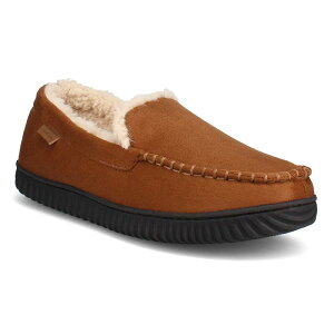 GfB[ oEA[ Y V[Y T_ XG[h Eddie Bauer Micro Suede Men's Moccasin Slippers Cognac