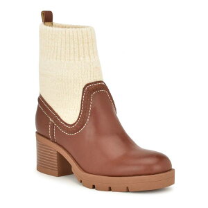 yz iCEFXg fB[X u[cECu[c V[Y Nine West Popit Women's Ankle Boots Dark Natural Leather